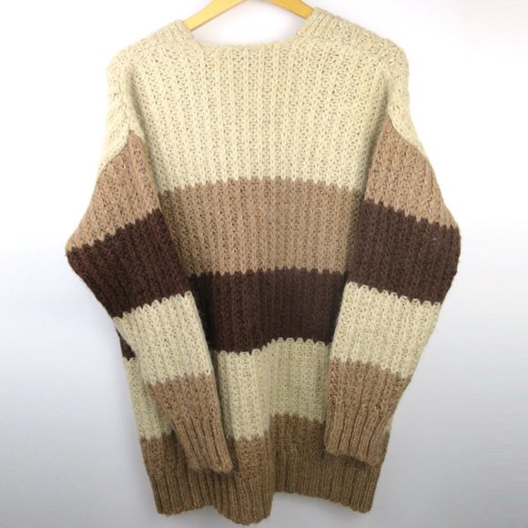 Zara Oversized Loose Fit Striped Sweater S - Picture 5 of 6